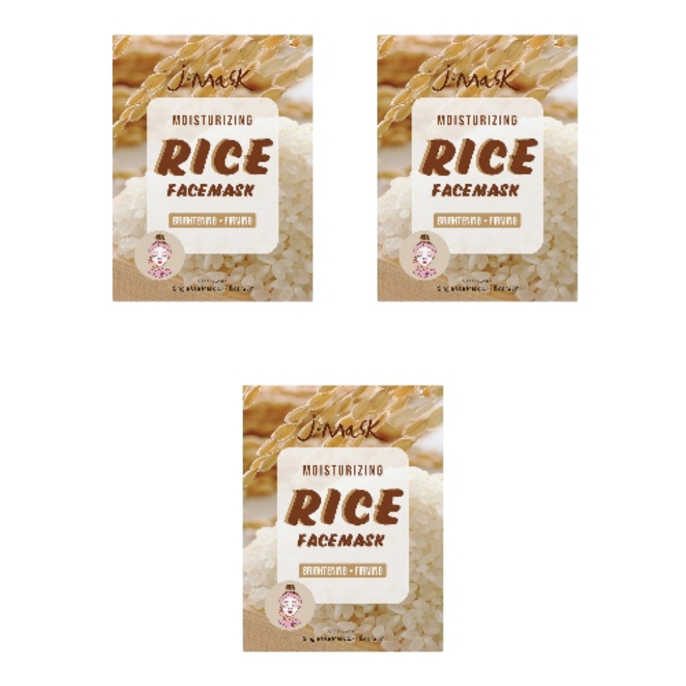 J. Mask Moisturizing Rice Face Mask - 3 Pack